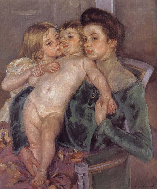 Mary Cassatt Kiss oil painting image